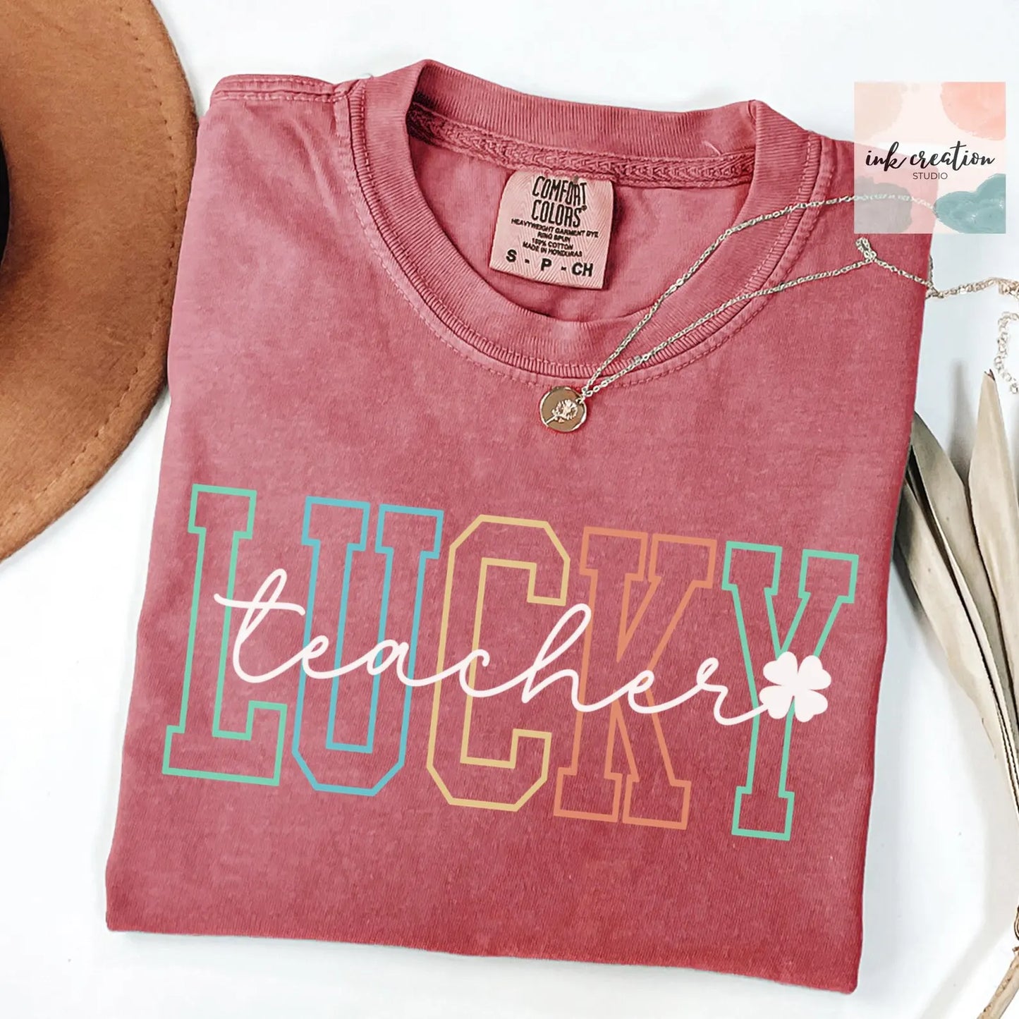Lucky Teacher St Patrick's Day Shirt | Comfort Colors Irish Shamrock Tee for Teachers