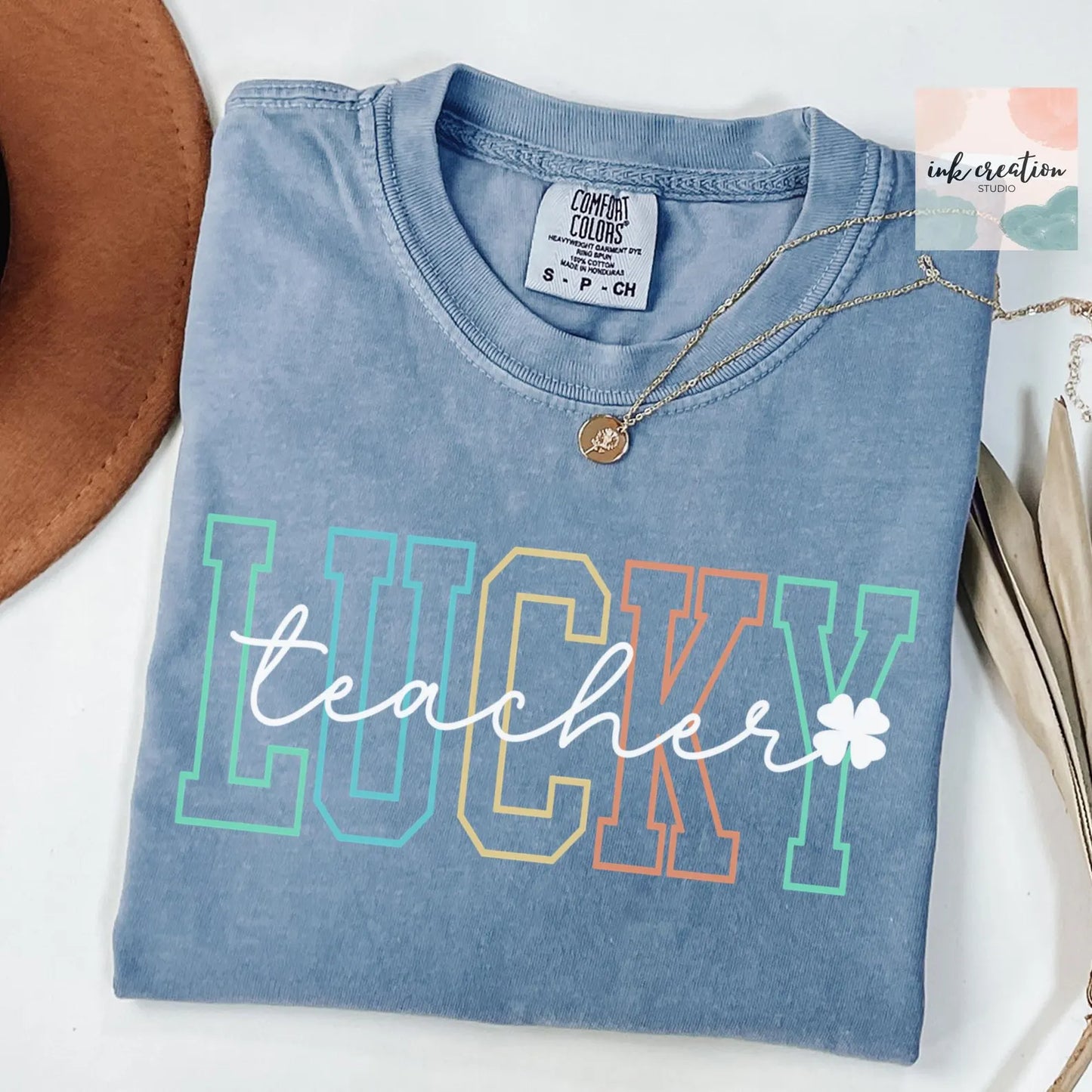Lucky Teacher St Patrick's Day Shirt | Comfort Colors Irish Shamrock Tee for Teachers