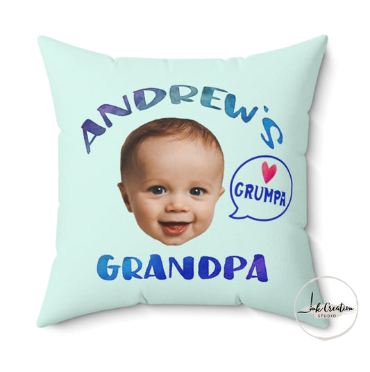 Custom Baby Face Pillow for Grandpa