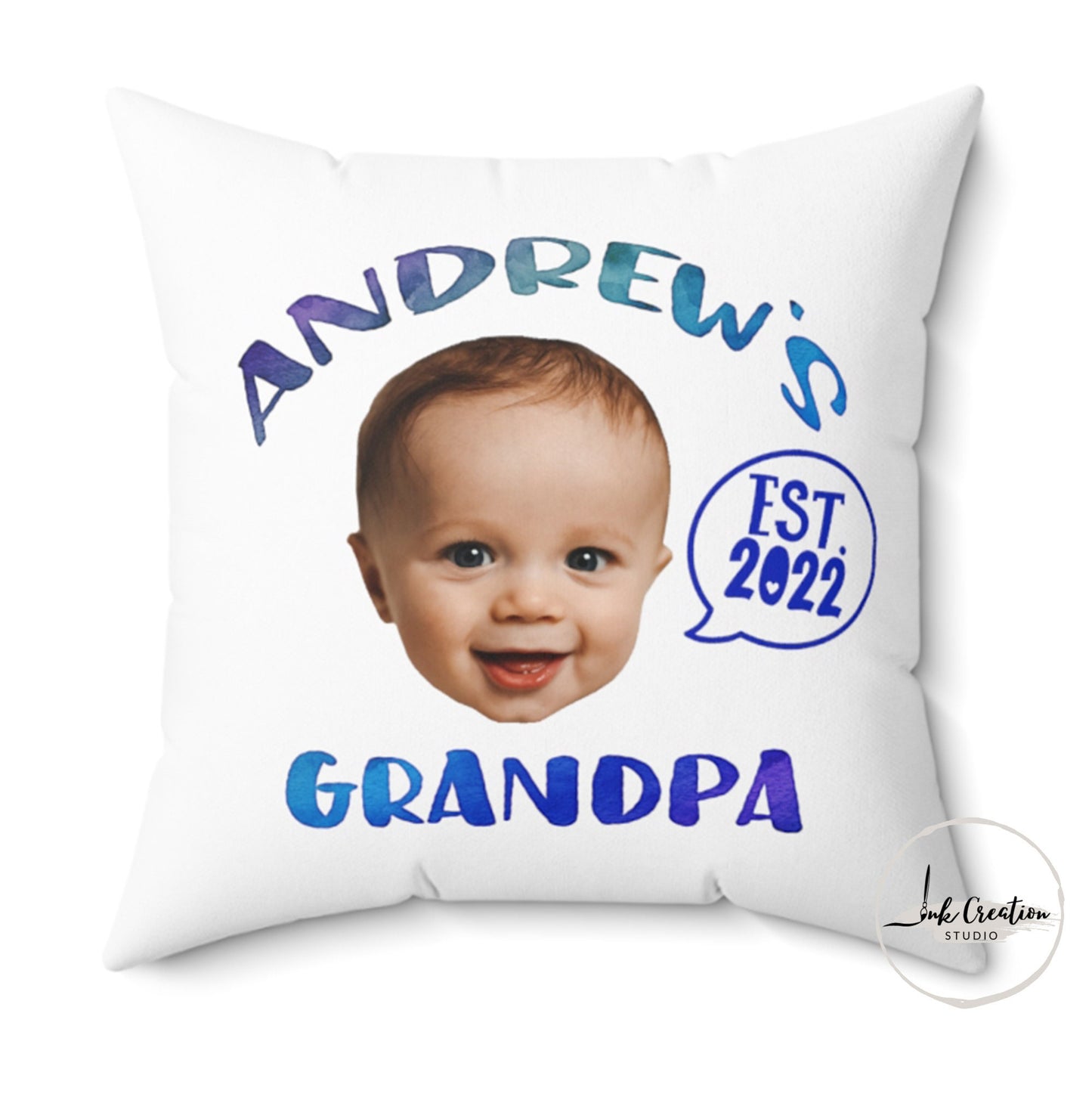 Custom Baby Face Pillow for Grandpa