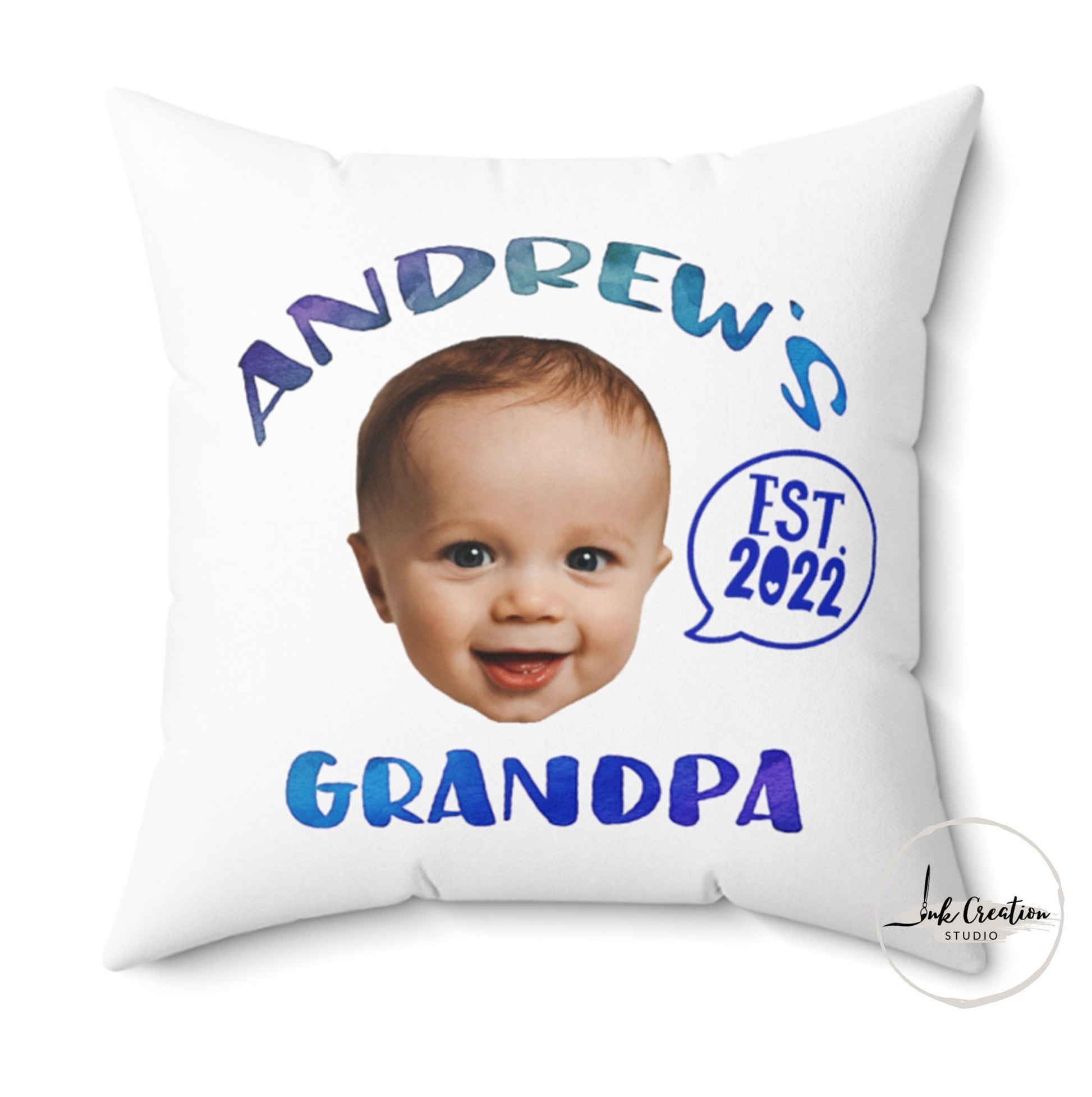 Custom Baby Face Pillow for Grandpa