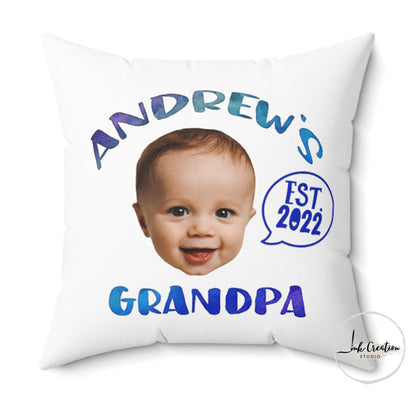 Custom Baby Face Pillow for Grandpa