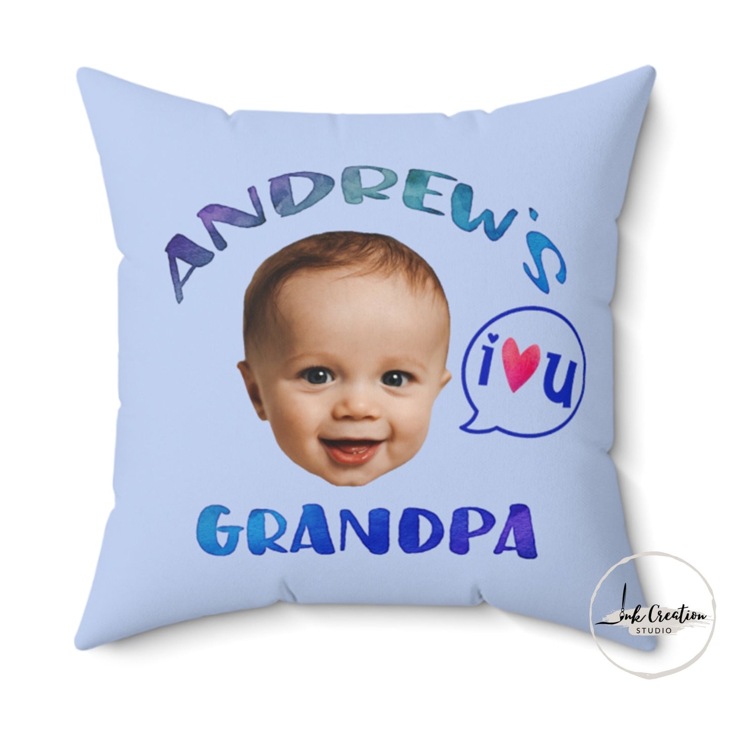 Custom Baby Face Pillow for Grandpa