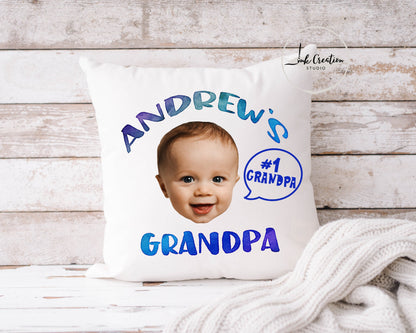 Custom Baby Face Pillow for Grandpa