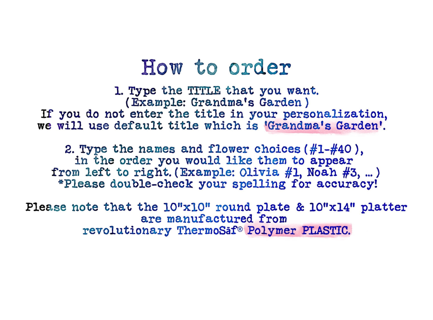 Grandma’s Garden Platter – Personalized Birth Flowers with Grandkids’ Names | Custom Gift for Grandma