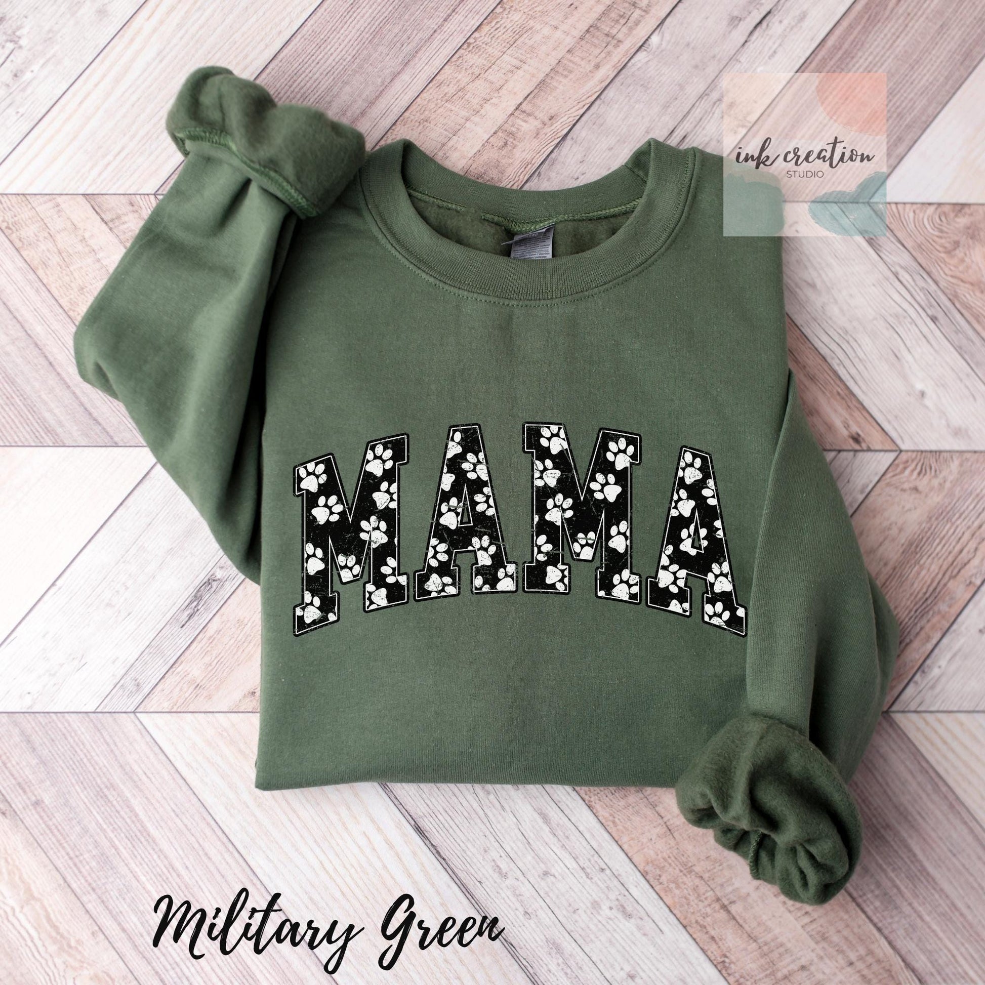 Dog Mama Paw Print Sweatshirt