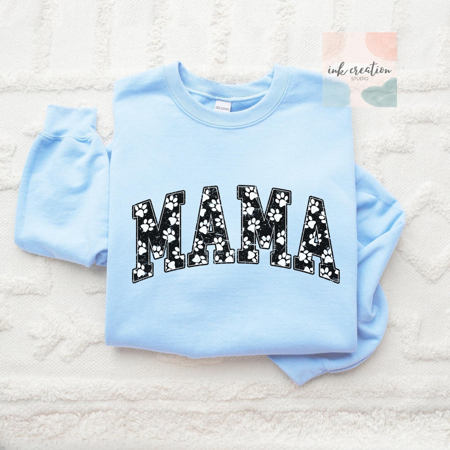 Dog Mama Paw Print Sweatshirt