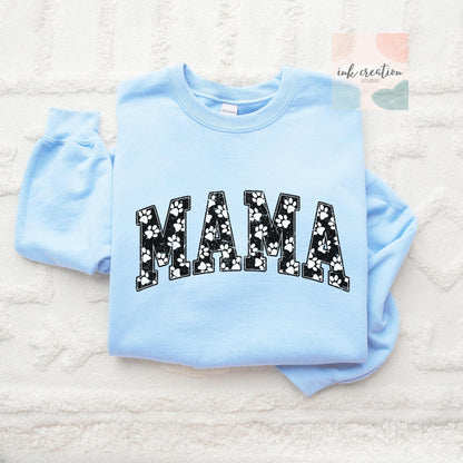 Dog Mama Paw Print Sweatshirt
