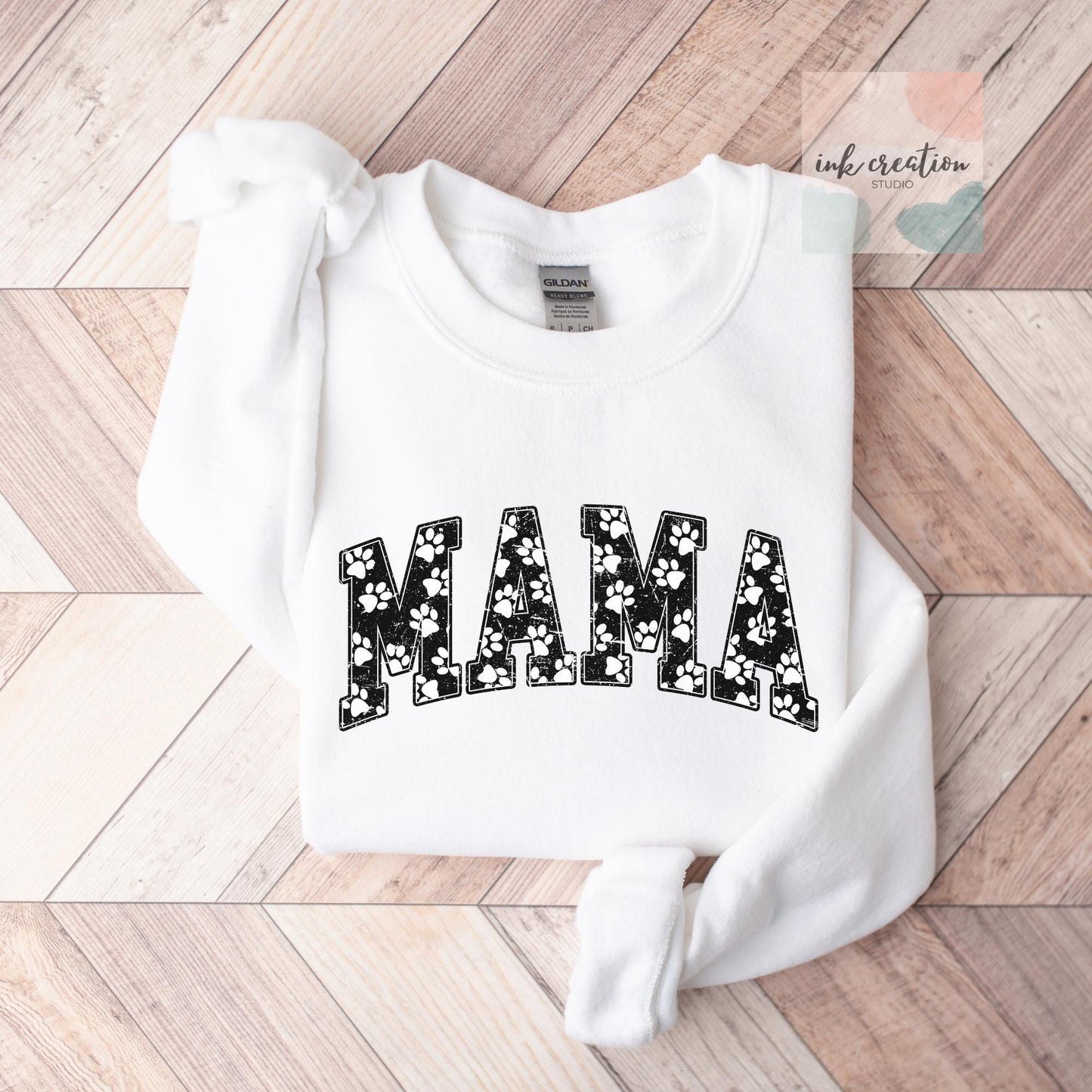 Dog Mama Paw Print Sweatshirt