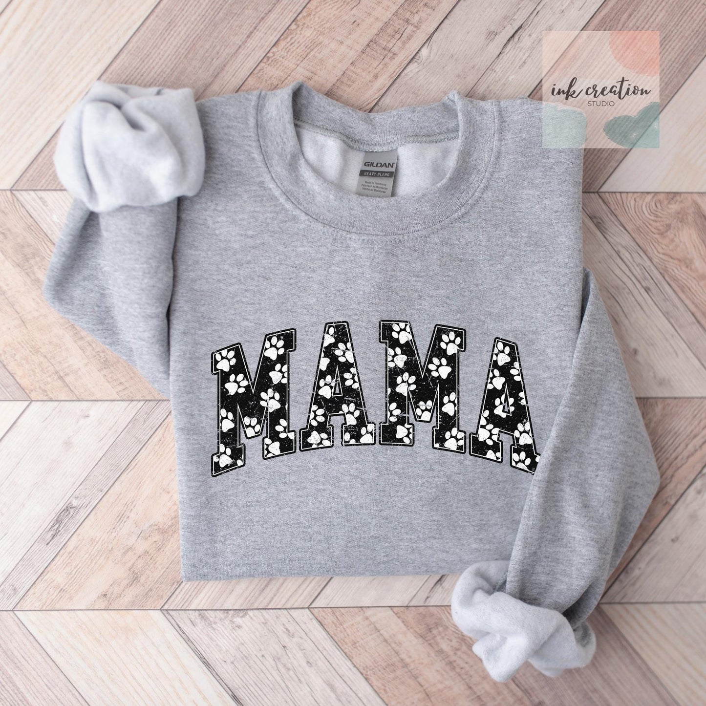 Dog Mama Paw Print Sweatshirt