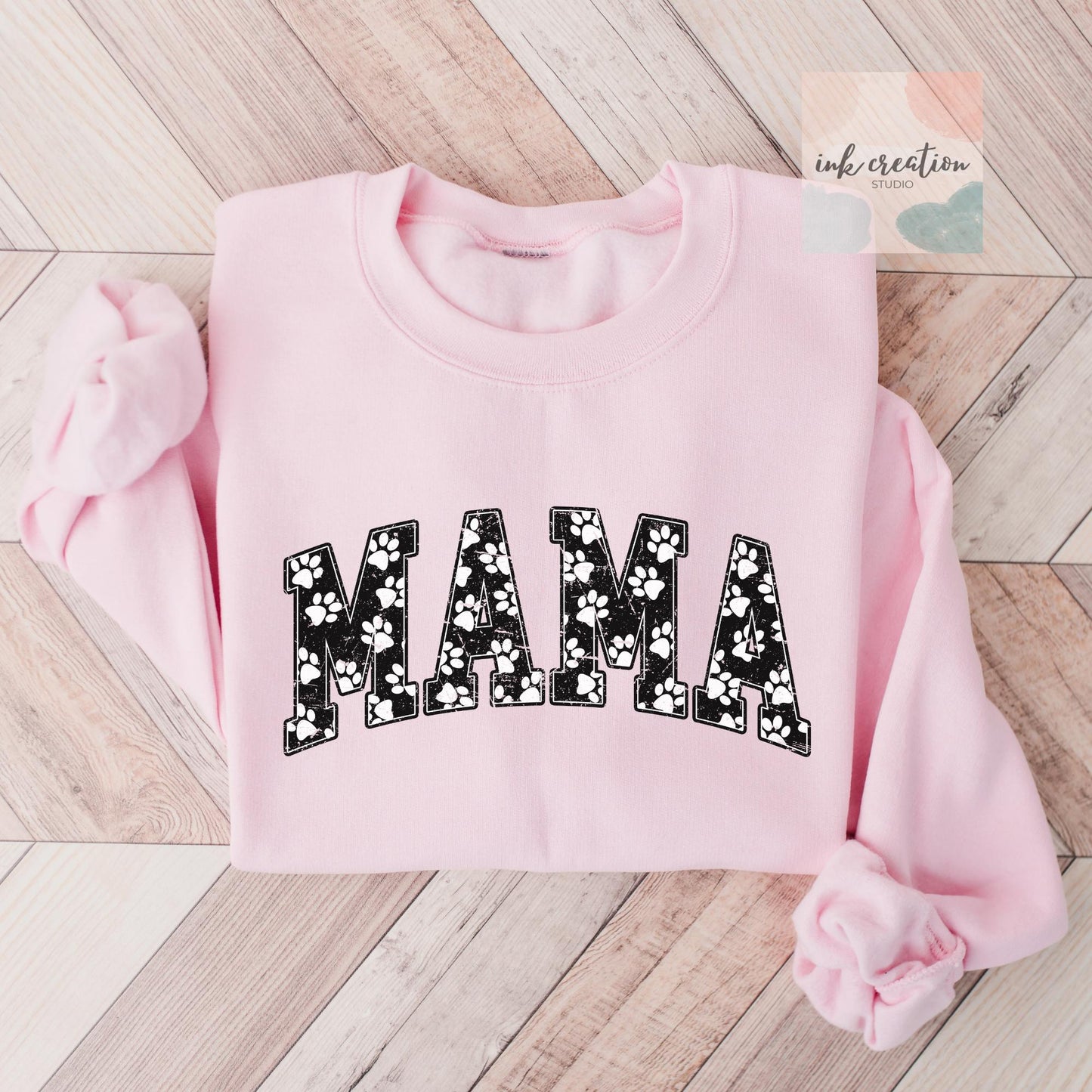 Dog Mama Paw Print Sweatshirt