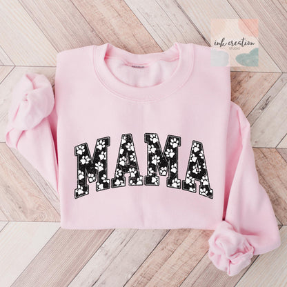 Dog Mama Paw Print Sweatshirt