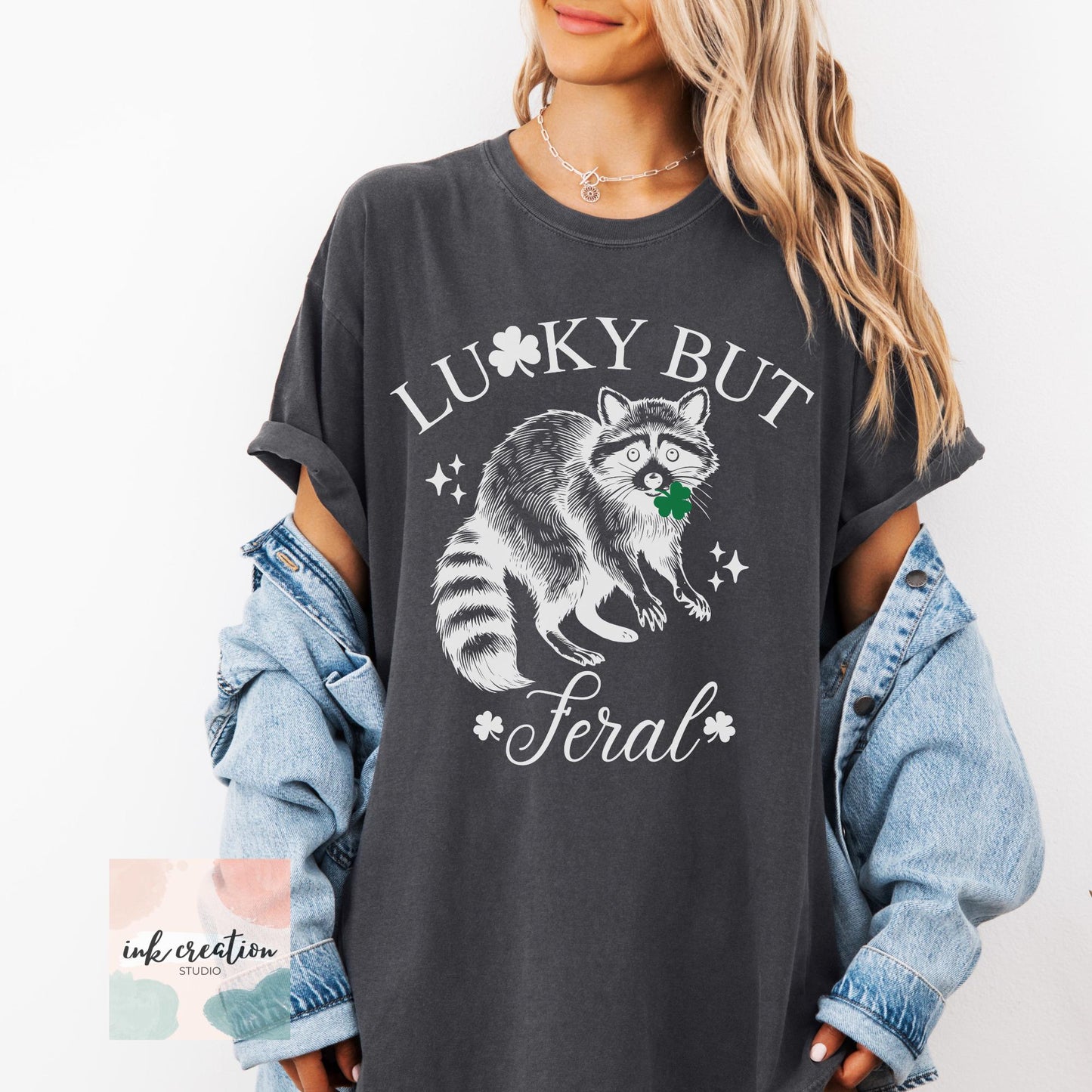 Funny St. Patrick’s Day Raccoon Shirt – Shamrock Raccoon Tee