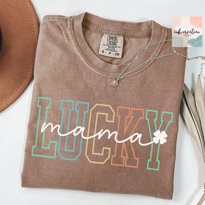Lucky Mama Shirt | St. Patrick's Day Comfort Colors Tee for Mom