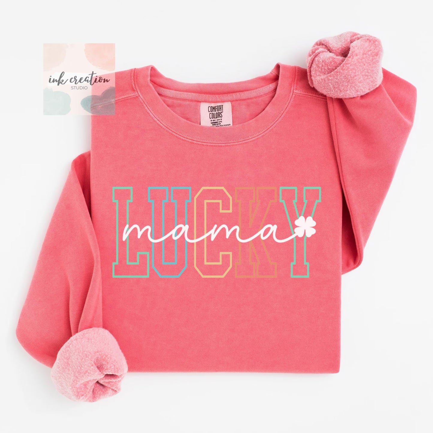 Lucky Mama Sweatshirt | St. Patrick's Day Comfort Colors Crewneck
