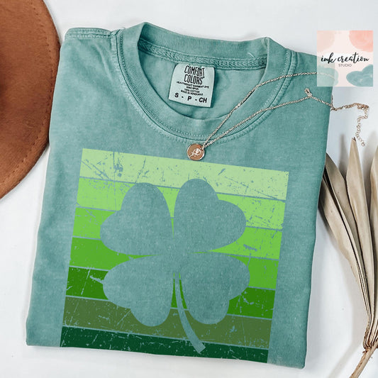 Retro Shamrock Shirt | Vintage St. Patrick's Day Comfort Colors Tee