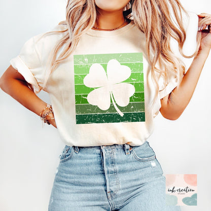 Retro Shamrock Shirt | Vintage St. Patrick's Day Comfort Colors Tee