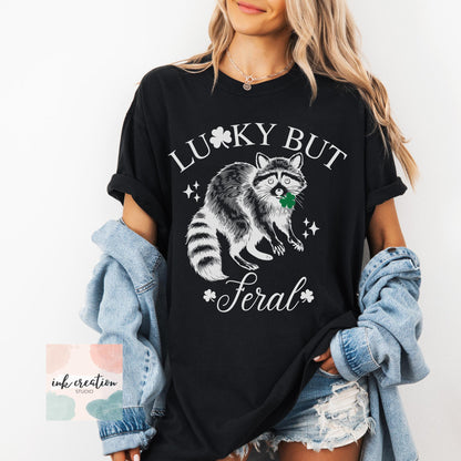 Funny St. Patrick’s Day Raccoon Shirt – Shamrock Raccoon Tee