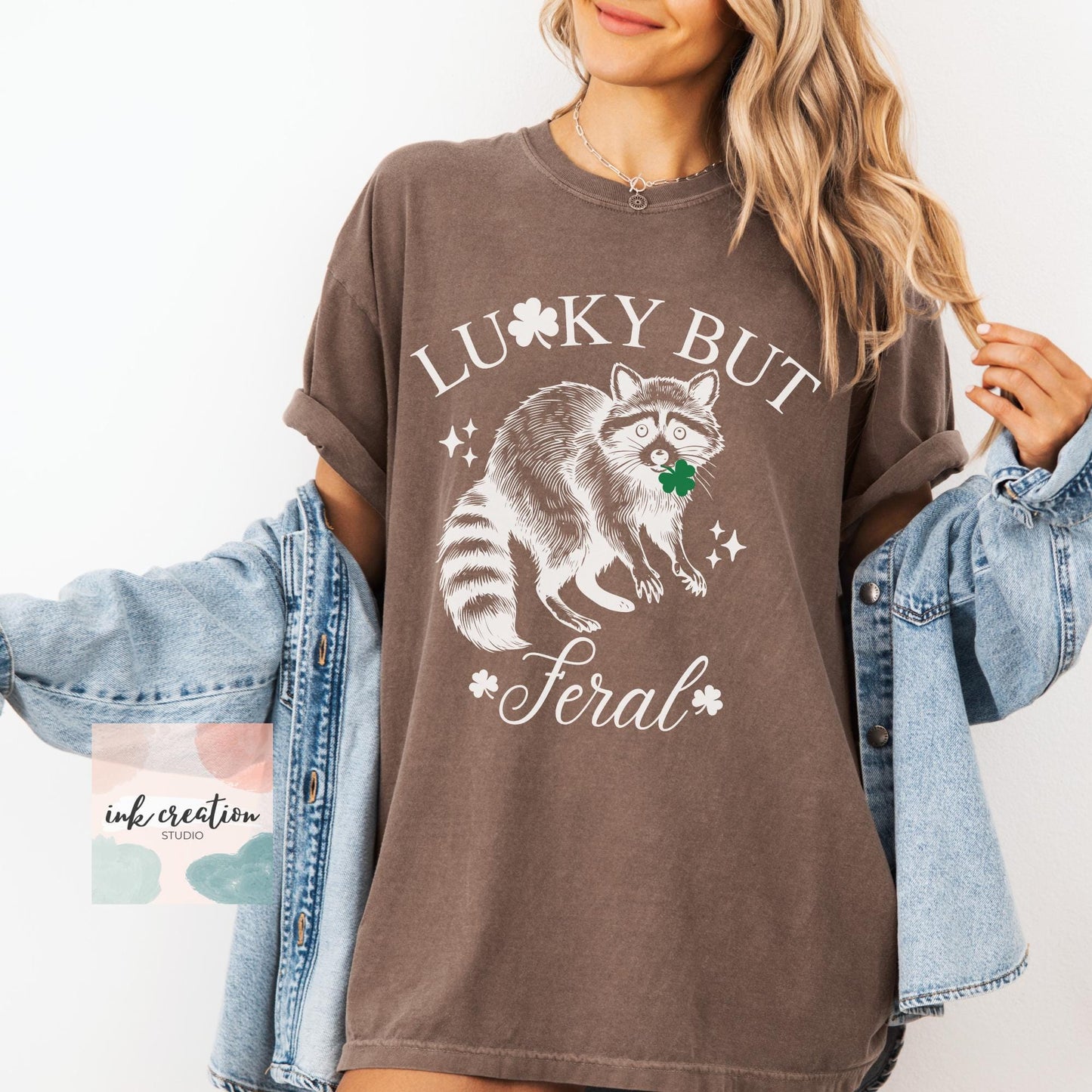 Funny St. Patrick’s Day Raccoon Shirt – Shamrock Raccoon Tee