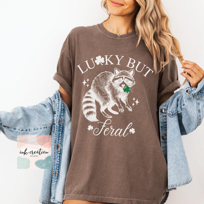 Funny St. Patrick’s Day Raccoon Shirt – Shamrock Raccoon Tee
