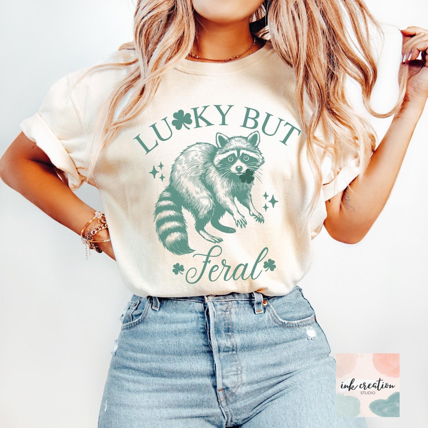 Funny St. Patrick’s Day Raccoon Shirt – Shamrock Raccoon Tee