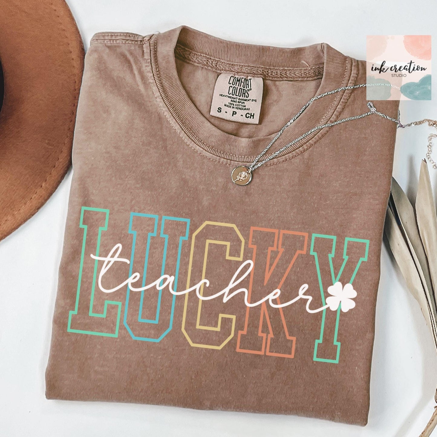 Lucky Teacher St Patrick's Day Shirt | Comfort Colors Irish Shamrock Tee for Teachers