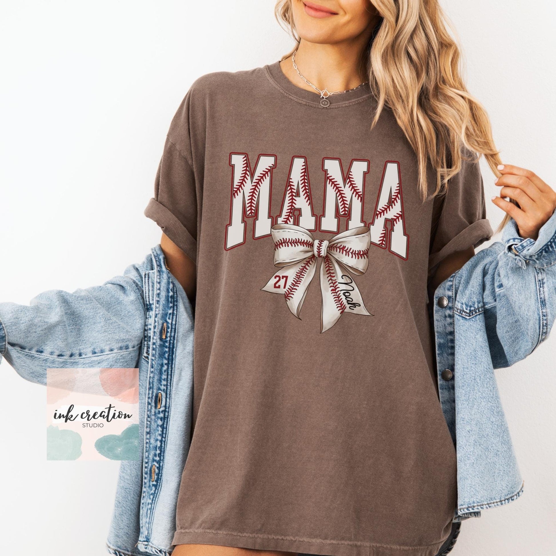 Custom Baseball Mama Comfort Colors Shirt