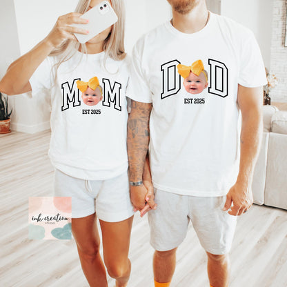 Custom Mom and Dad Comfort Colors Shirt