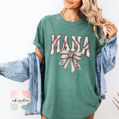 Custom Baseball Mama Comfort Colors Shirt