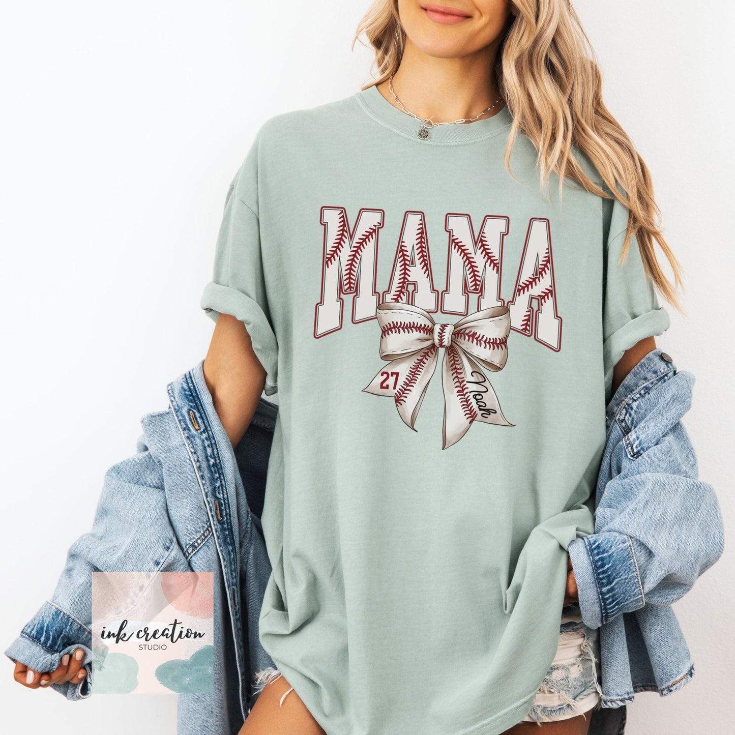Custom Baseball Mama Comfort Colors Shirt