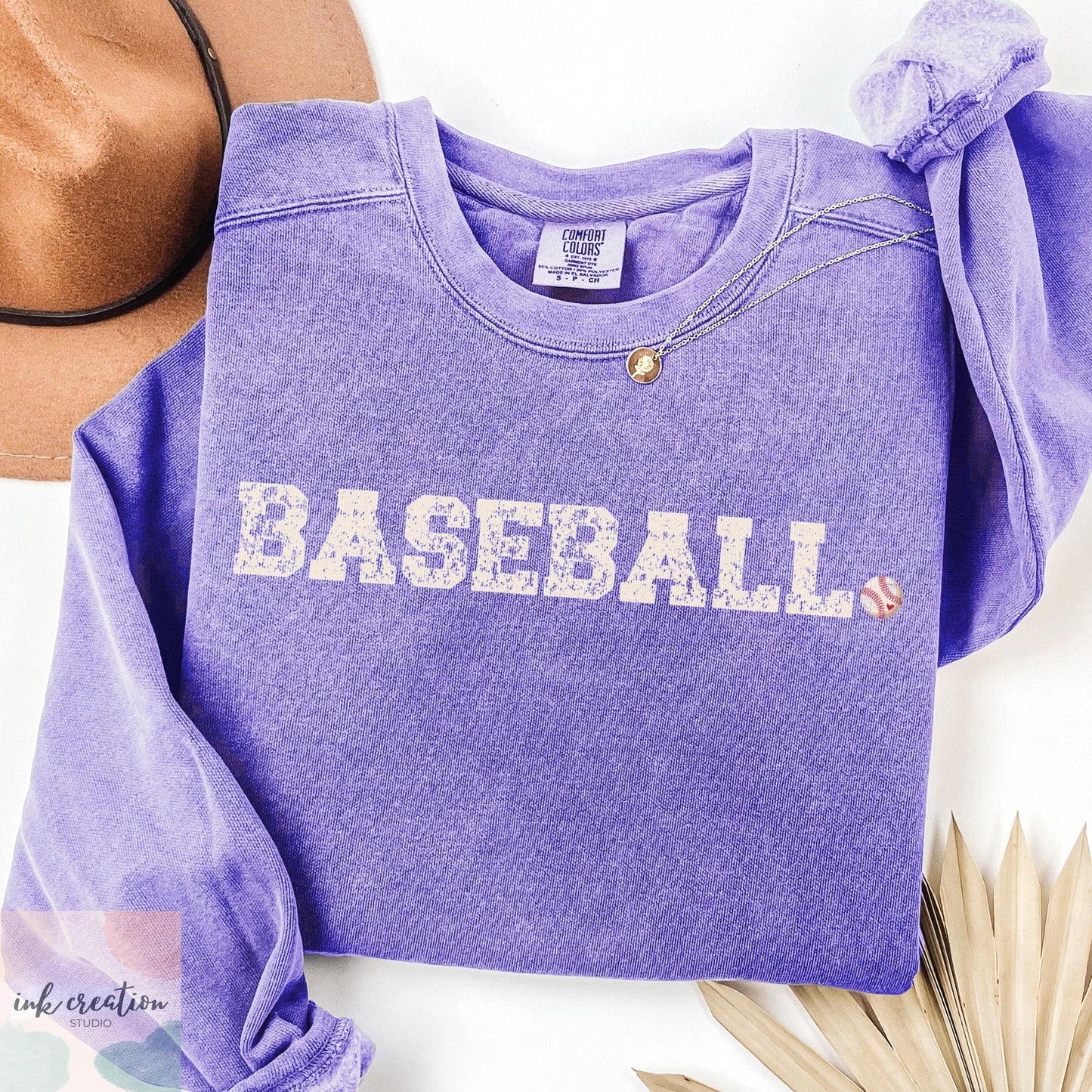 Baseball Season Comfort Colors Sweatshirt - Baseball Mom & Dad Crewneck Sweatshirt