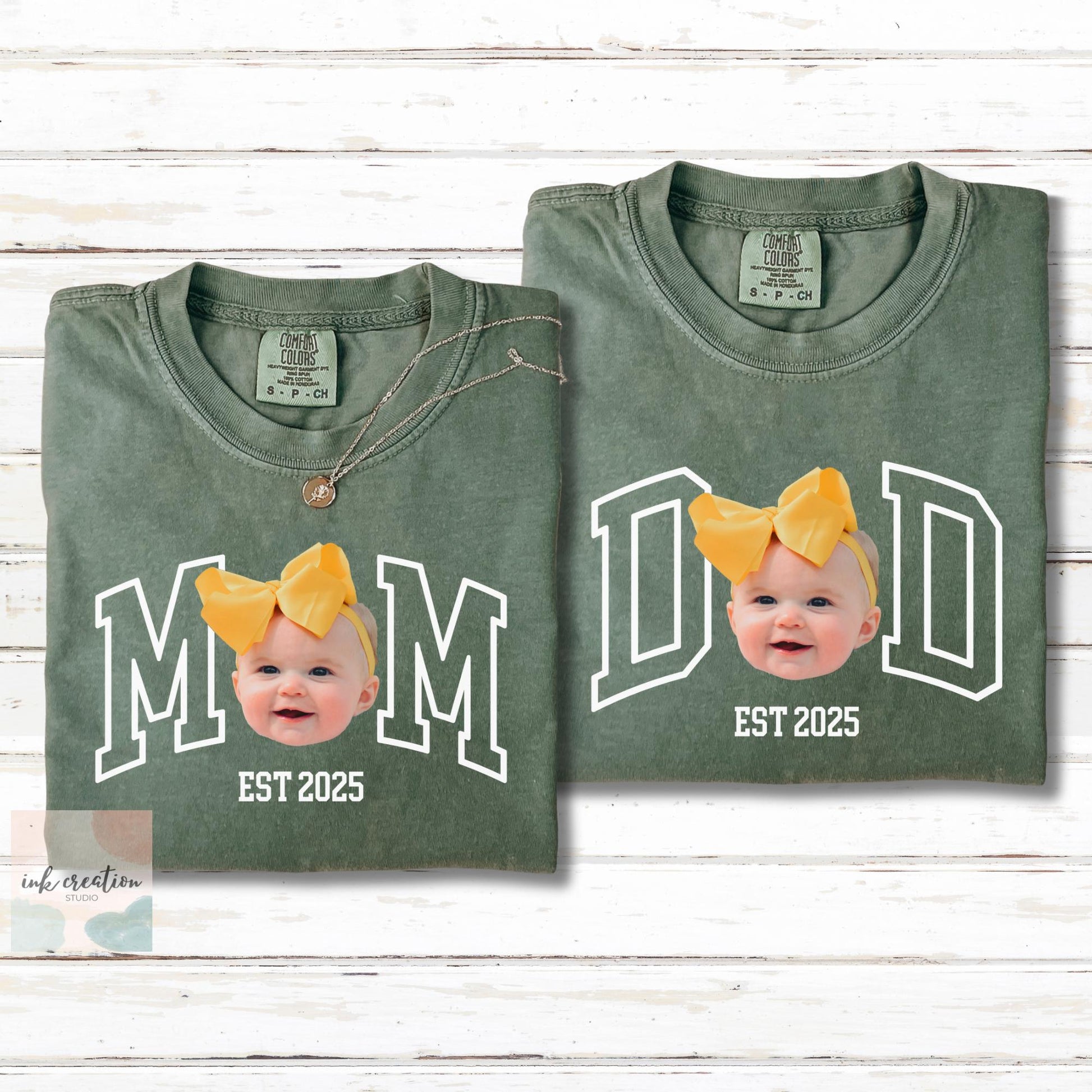 Custom Mom and Dad Comfort Colors Shirt
