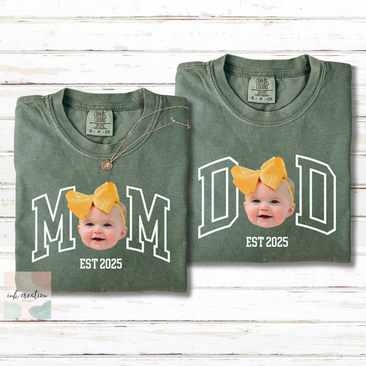 Custom Mom and Dad Comfort Colors Shirt