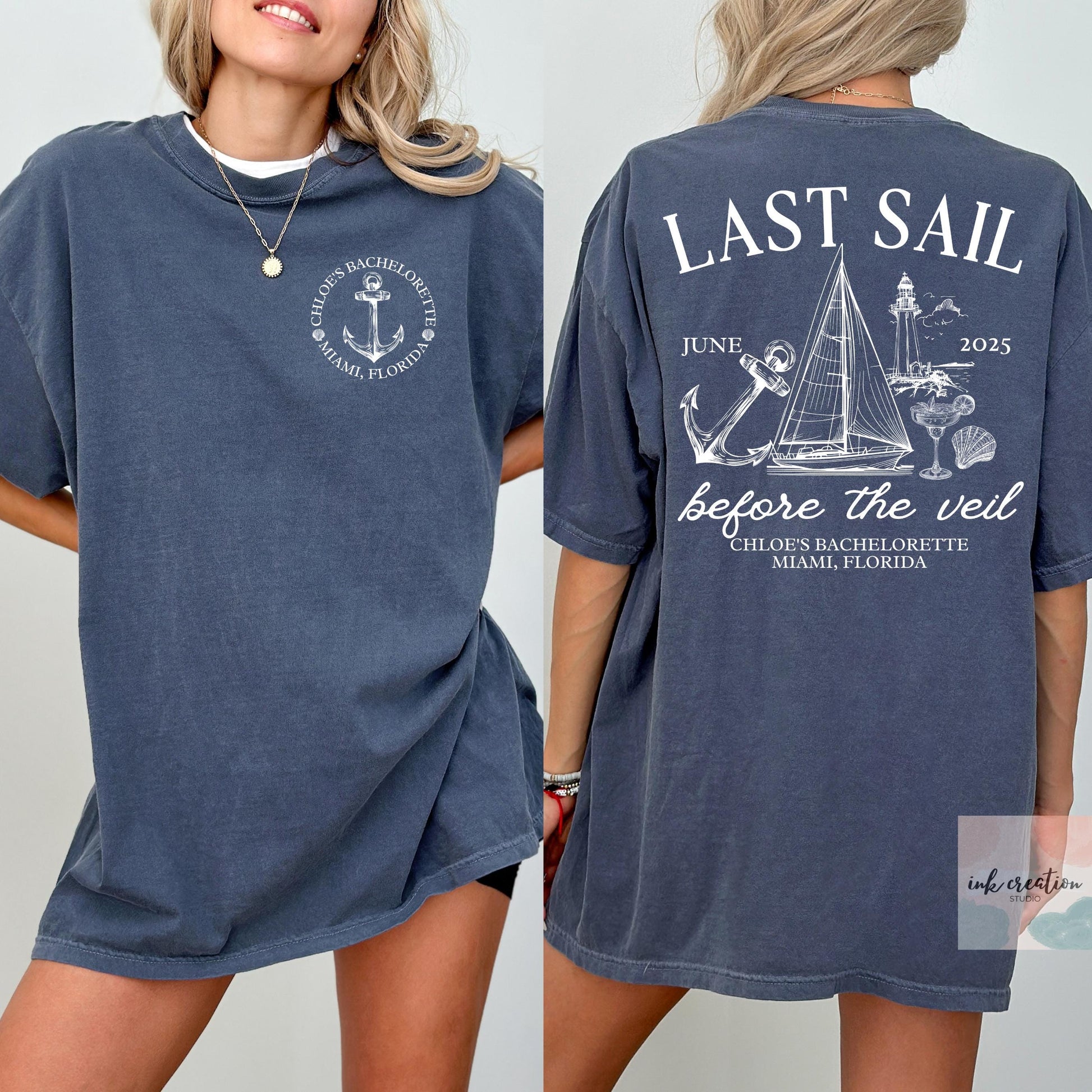 Last Sail Before the Veil Comfort Colors Bachelorette Shirt