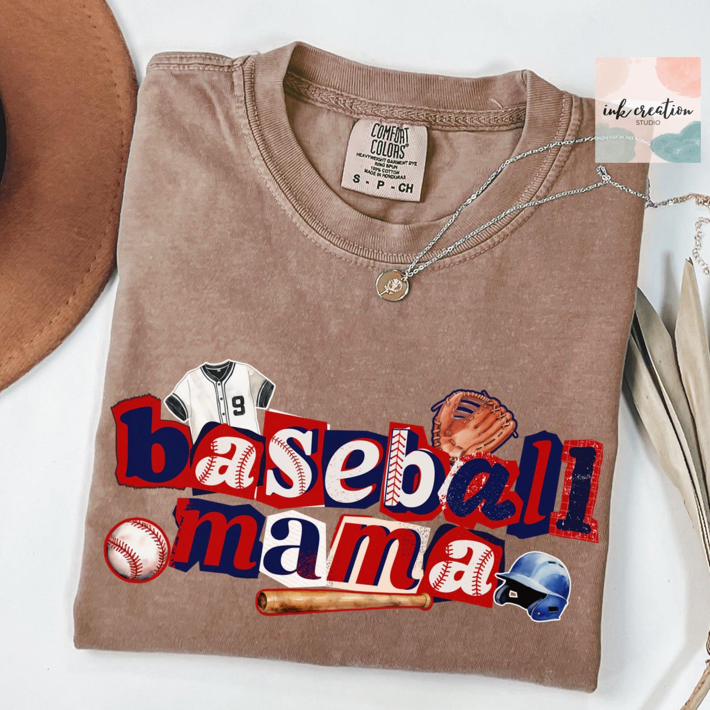 Baseball Mama Shirt | Comfort Colors Gameday Tee for Baseball Moms