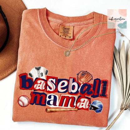 Baseball Mama Shirt | Comfort Colors Gameday Tee for Baseball Moms