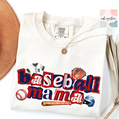 Baseball Mama Shirt | Comfort Colors Gameday Tee for Baseball Moms