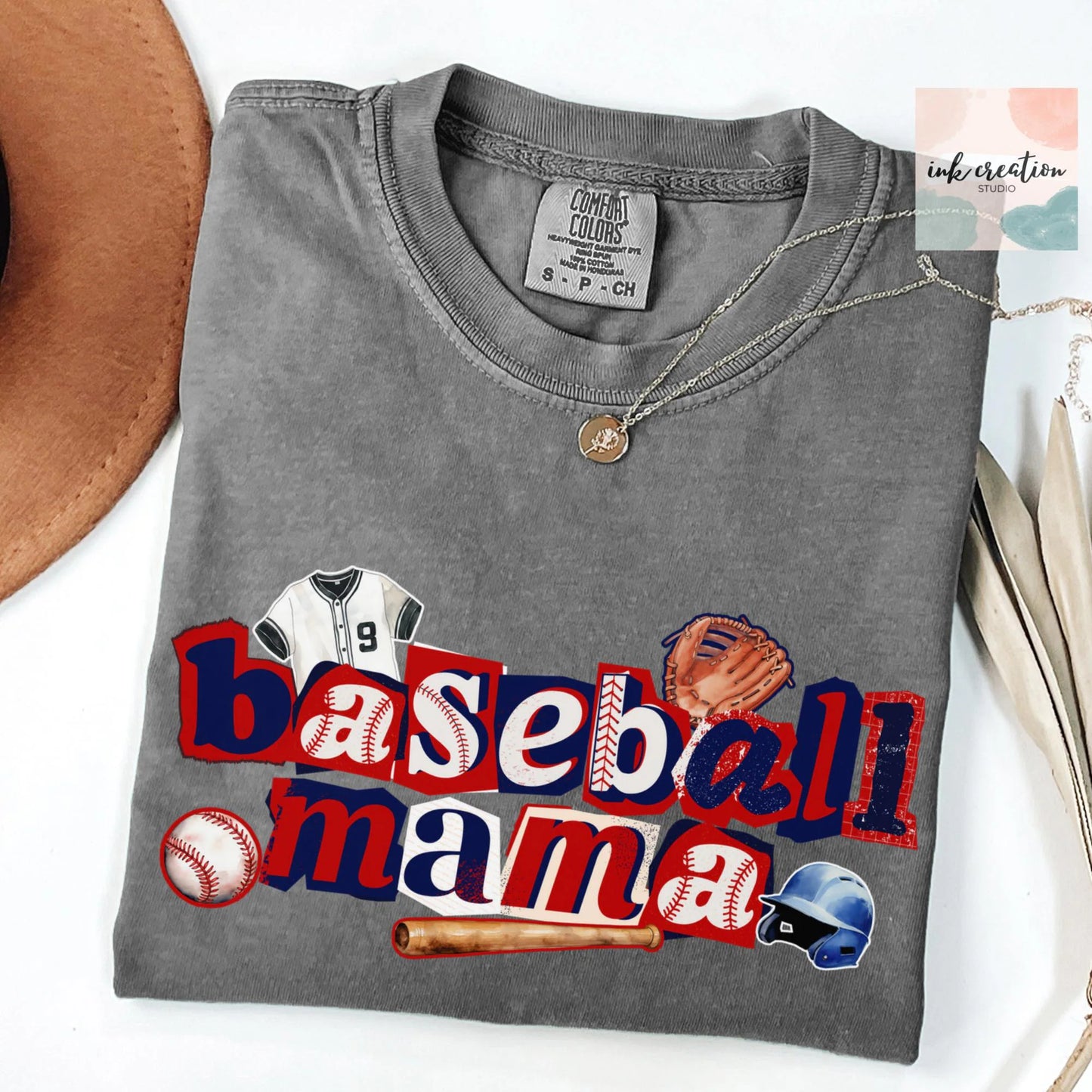 Baseball Mama Shirt | Comfort Colors Gameday Tee for Baseball Moms