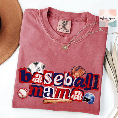 Baseball Mama Shirt | Comfort Colors Gameday Tee for Baseball Moms